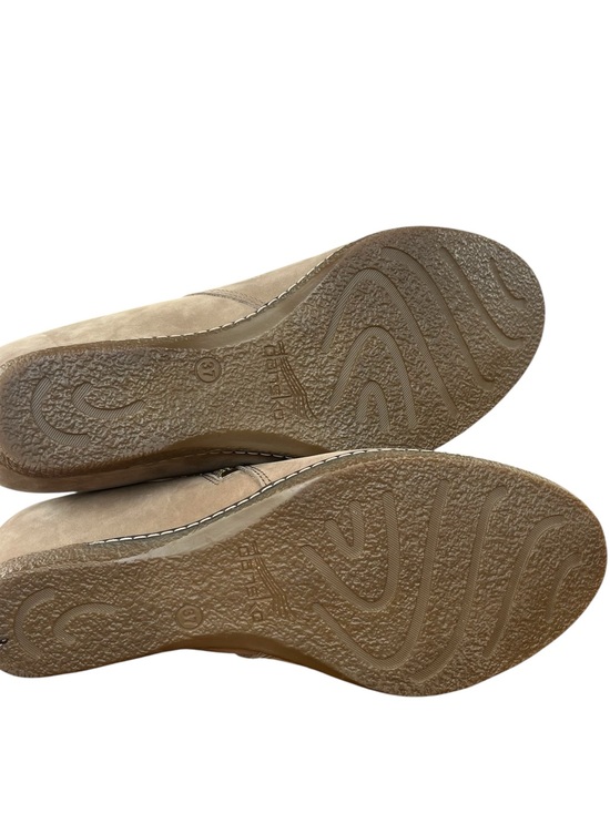 Dansko Leanna Bootie Wedge Taupe Burnished Nubuck Leather Size 37 (6.5-7)